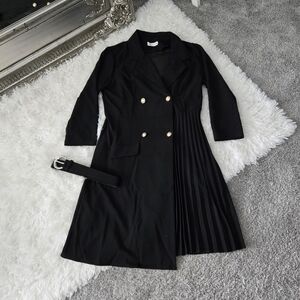 Methamorphosis Girl Women's Lapel Neck Double Breasted Blazer Dress. Ple…